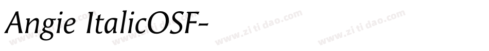 Angie ItalicOSF字体转换